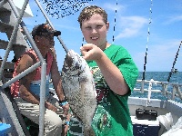Fishing for Porgy off Montauk with my son