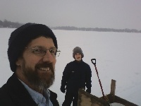 hutchins lake on the ice 