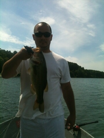 flippin the bird lure at lake saltonstal