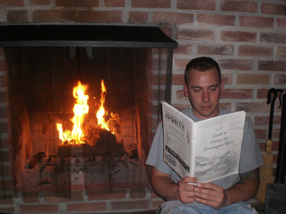 Reading by the fire