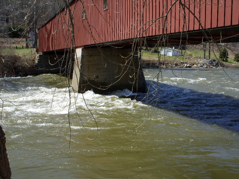 Water level under the bridge