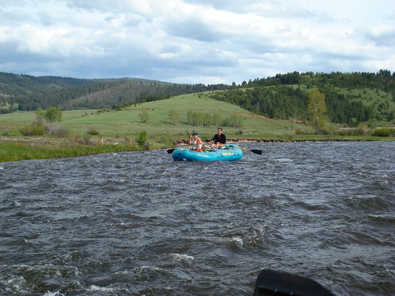 Fred and Nate enjoying the scenery before getting oar to face